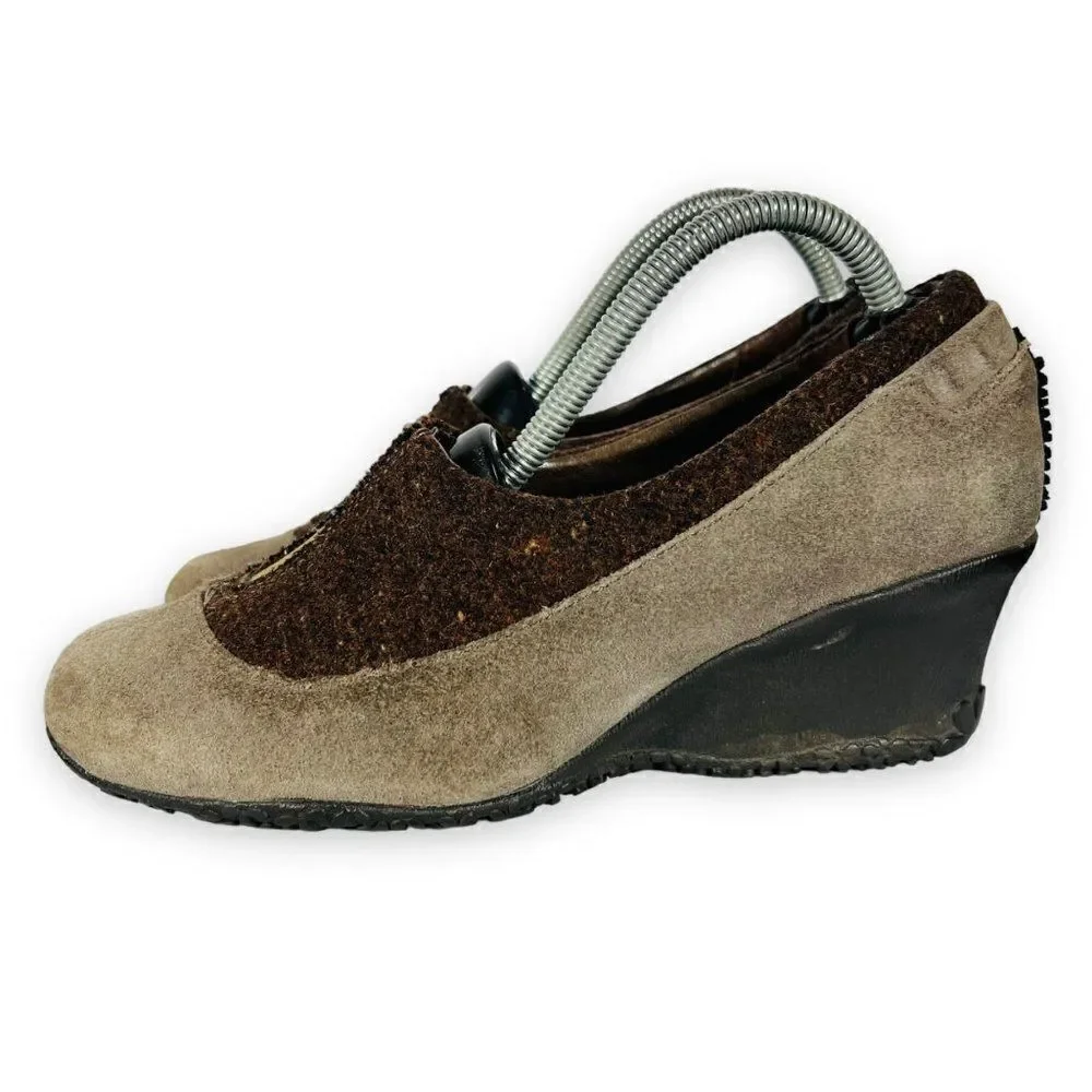 Merrell Tulip Grey Wedge 2-Tone‎ Grey / Brown Women's 6